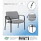 Boss Office Products Patient Guest Arm Chair, Black Steel Frame, Gray Antimicrobial Vinyl, 500 lb Capacity B9591AM-GY-500 - alternate 4